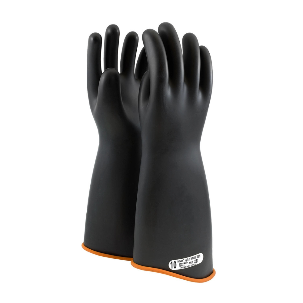 PIP Novax Class 1 Rubber Insulating Gloves with Contour Cuff from GME Supply